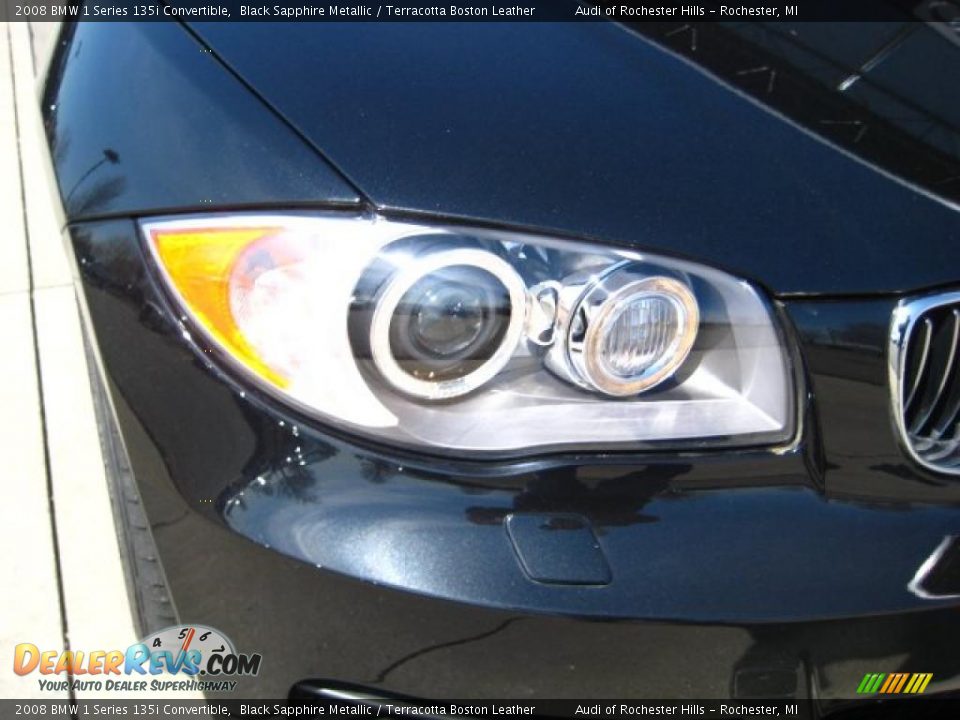2008 BMW 1 Series 135i Convertible Black Sapphire Metallic / Terracotta Boston Leather Photo #10