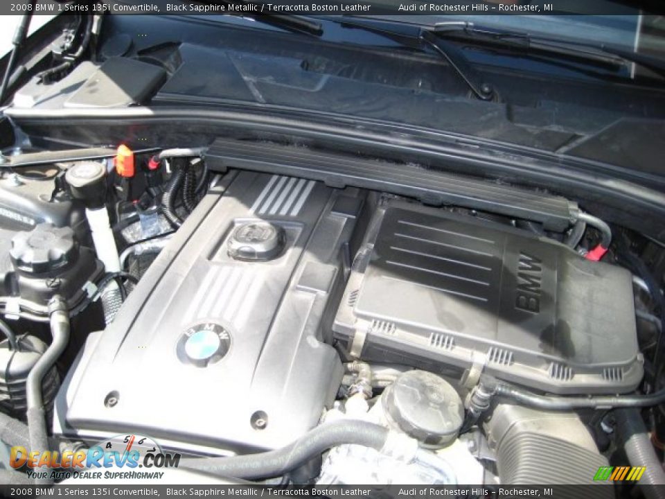 2008 BMW 1 Series 135i Convertible Black Sapphire Metallic / Terracotta Boston Leather Photo #11