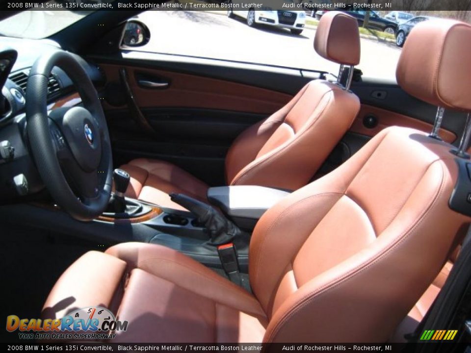 2008 BMW 1 Series 135i Convertible Black Sapphire Metallic / Terracotta Boston Leather Photo #13