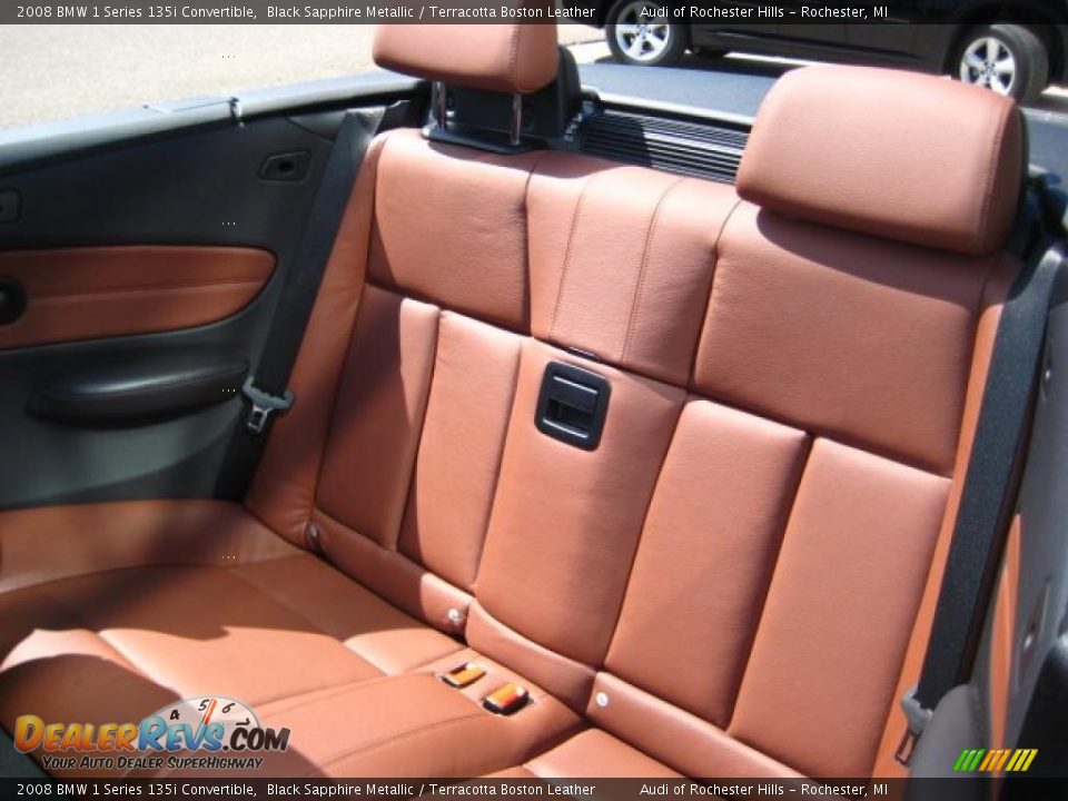 2008 BMW 1 Series 135i Convertible Black Sapphire Metallic / Terracotta Boston Leather Photo #14