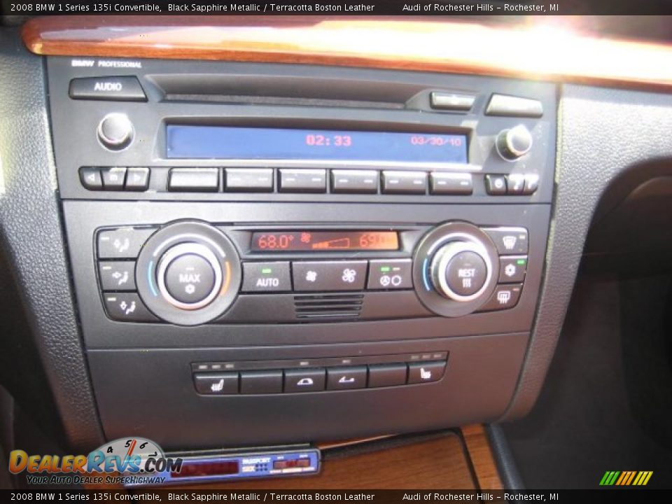 2008 BMW 1 Series 135i Convertible Black Sapphire Metallic / Terracotta Boston Leather Photo #17