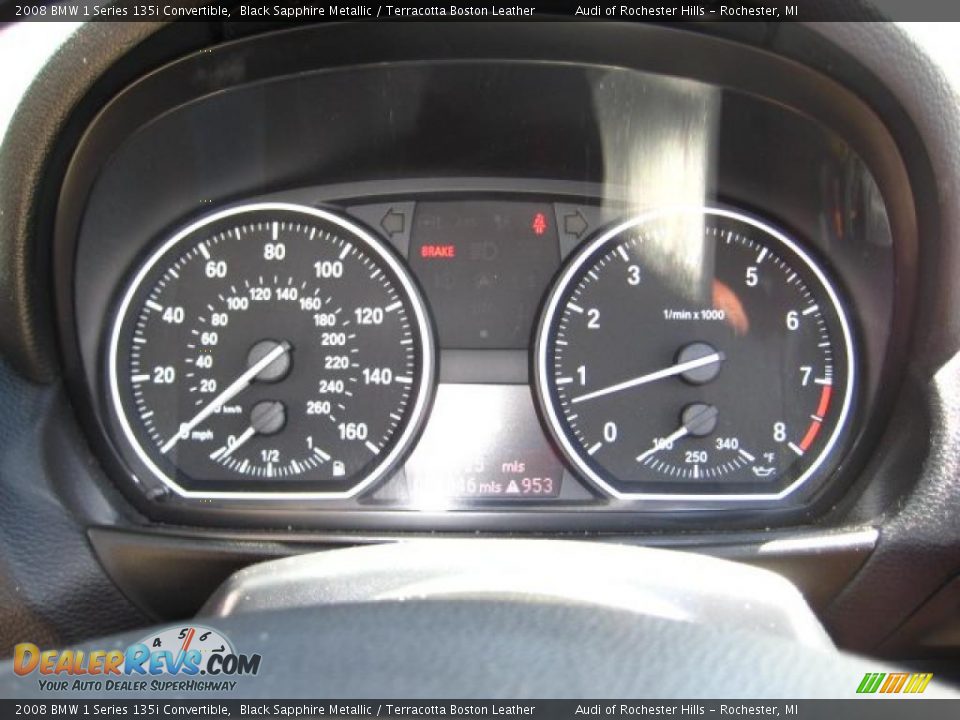 2008 BMW 1 Series 135i Convertible Black Sapphire Metallic / Terracotta Boston Leather Photo #20