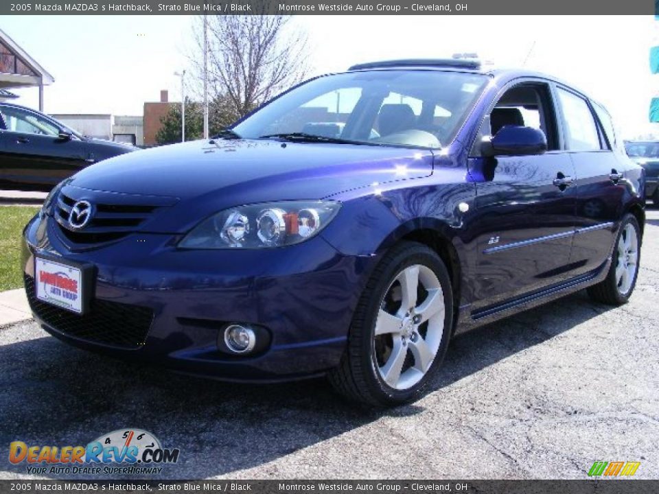 2005 Mazda MAZDA3 s Hatchback Strato Blue Mica / Black Photo #1