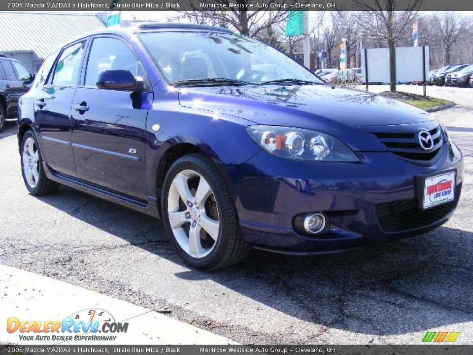 2005 Mazda MAZDA3 s Hatchback Strato Blue Mica / Black Photo #7