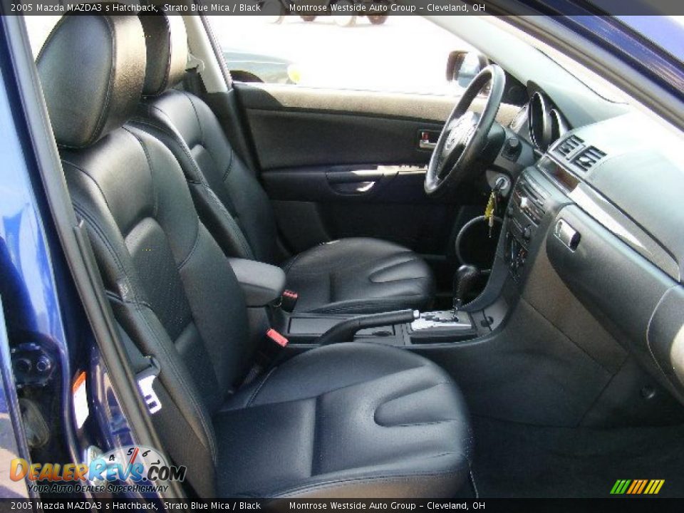 2005 Mazda MAZDA3 s Hatchback Strato Blue Mica / Black Photo #13