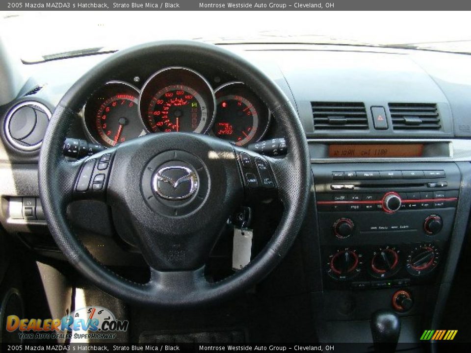 2005 Mazda MAZDA3 s Hatchback Strato Blue Mica / Black Photo #15