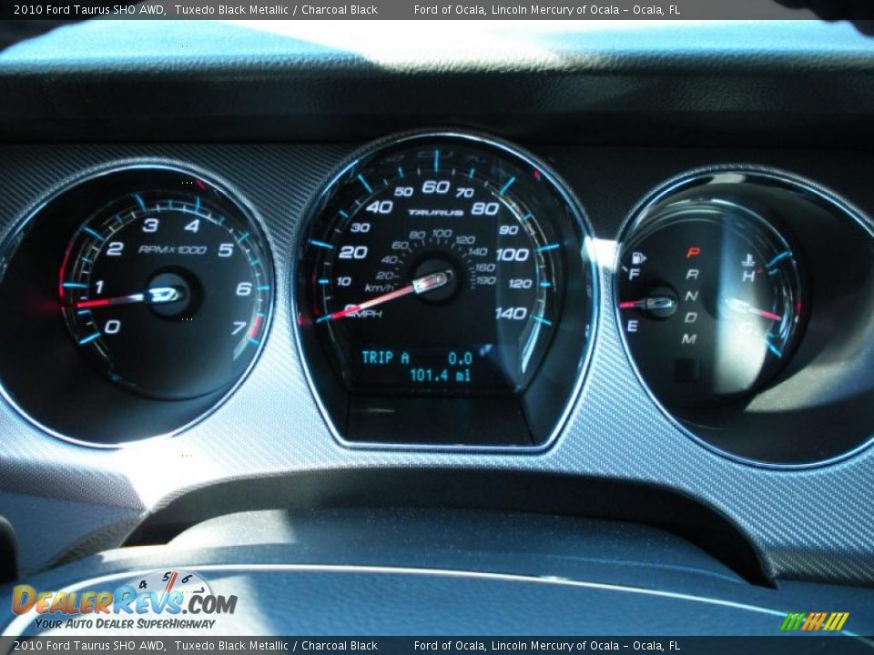 2010 Ford Taurus SHO AWD Tuxedo Black Metallic / Charcoal Black Photo #9