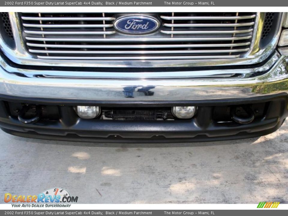 2002 Ford F350 Super Duty Lariat SuperCab 4x4 Dually Black / Medium Parchment Photo #20