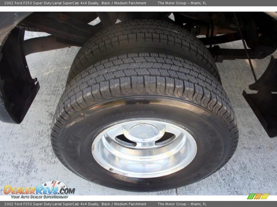 2002 Ford F350 Super Duty Lariat SuperCab 4x4 Dually Black / Medium Parchment Photo #27