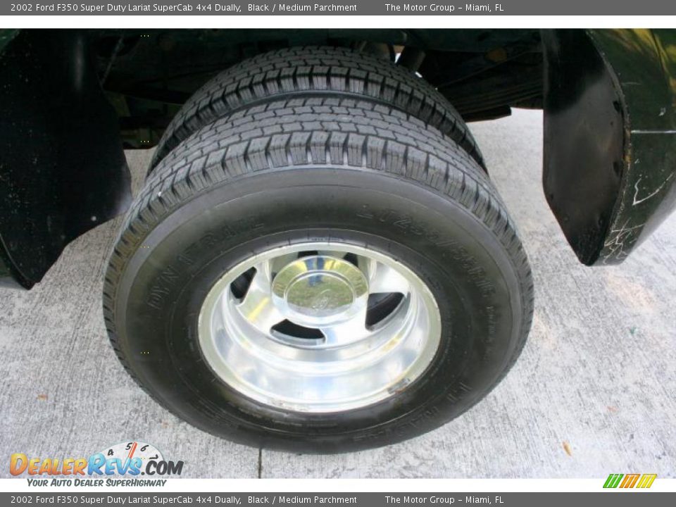 2002 Ford F350 Super Duty Lariat SuperCab 4x4 Dually Black / Medium Parchment Photo #28