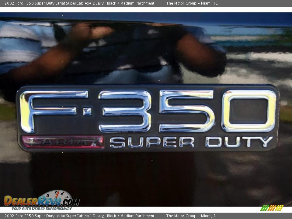 2002 Ford F350 Super Duty Lariat SuperCab 4x4 Dually Black / Medium Parchment Photo #29