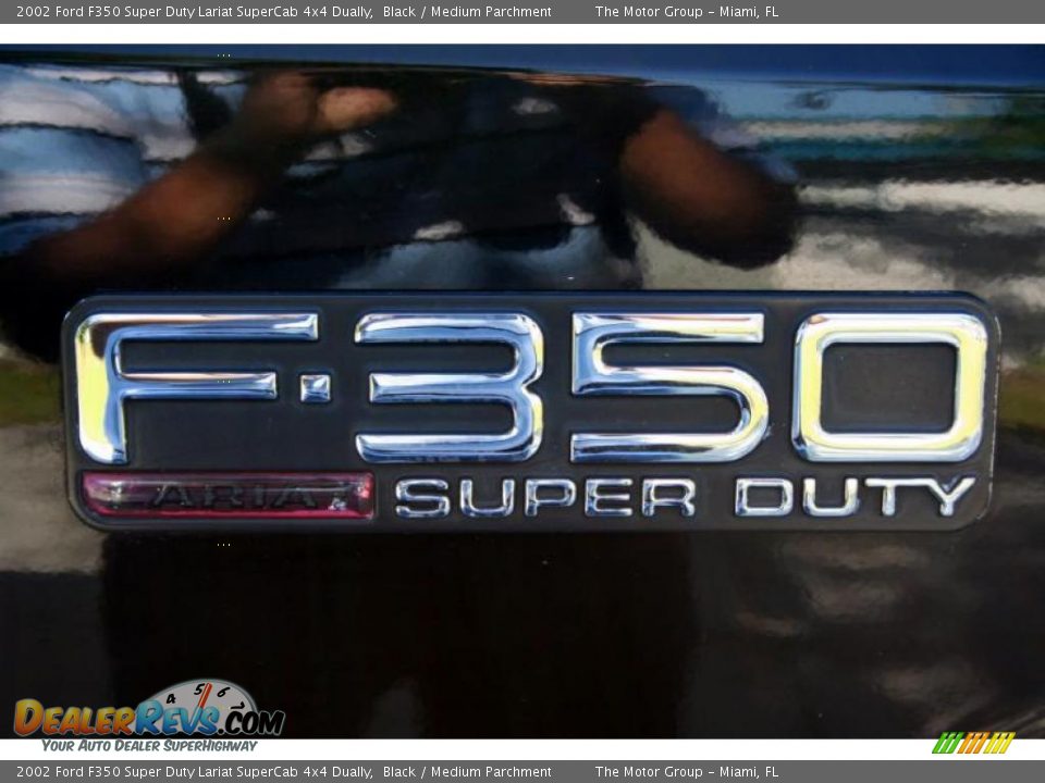 2002 Ford F350 Super Duty Lariat SuperCab 4x4 Dually Black / Medium Parchment Photo #30