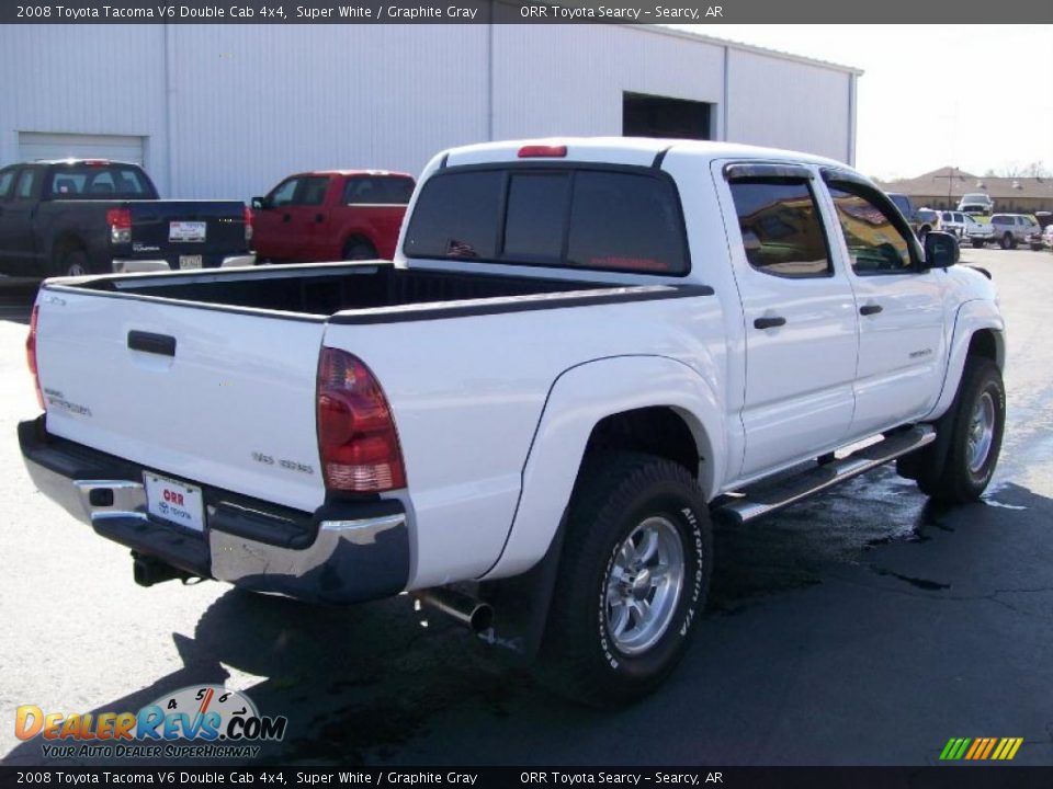 2008 Toyota Tacoma V6 Double Cab 4x4 Super White / Graphite Gray Photo #4