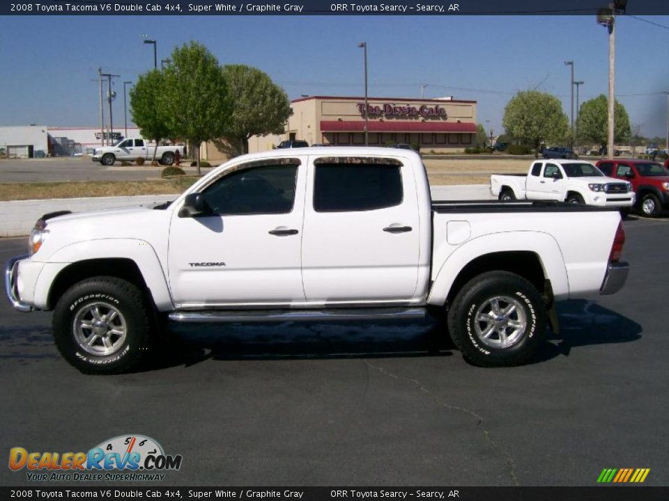 2008 Toyota Tacoma V6 Double Cab 4x4 Super White / Graphite Gray Photo #5