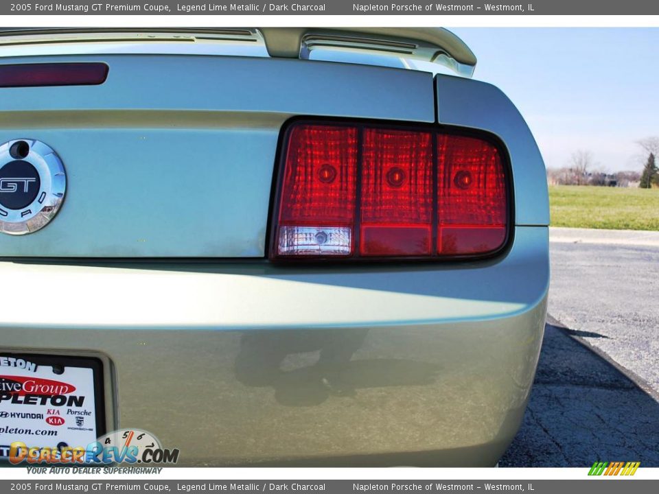 2005 Ford Mustang GT Premium Coupe Legend Lime Metallic / Dark Charcoal Photo #10