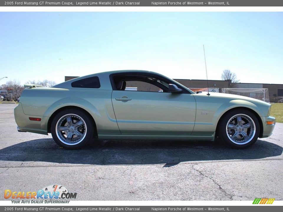 2005 Ford Mustang GT Premium Coupe Legend Lime Metallic / Dark Charcoal Photo #13