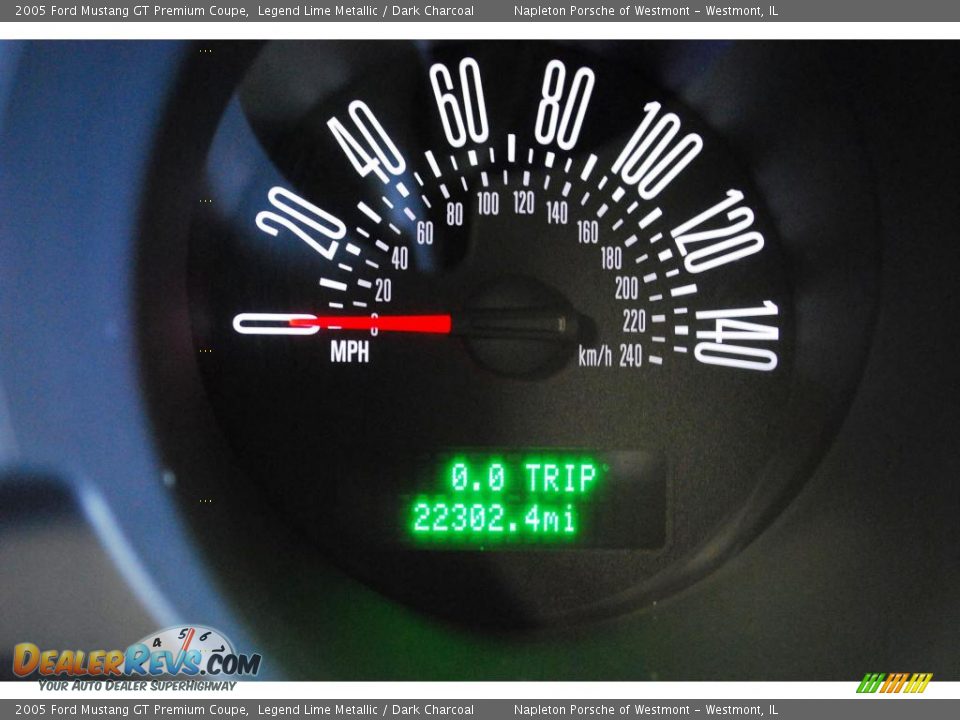 2005 Ford Mustang GT Premium Coupe Legend Lime Metallic / Dark Charcoal Photo #26