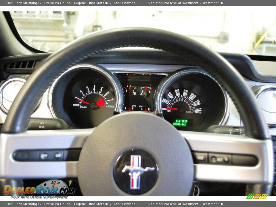 2005 Ford Mustang GT Premium Coupe Legend Lime Metallic / Dark Charcoal Photo #27
