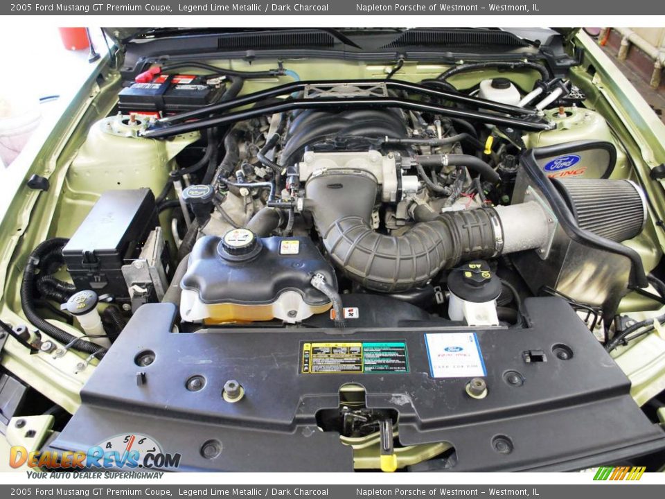2005 Ford Mustang GT Premium Coupe Legend Lime Metallic / Dark Charcoal Photo #33