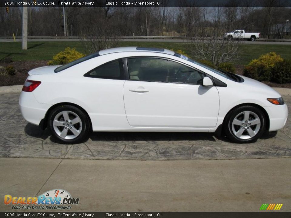 2006 Honda Civic EX Coupe Taffeta White / Ivory Photo #3