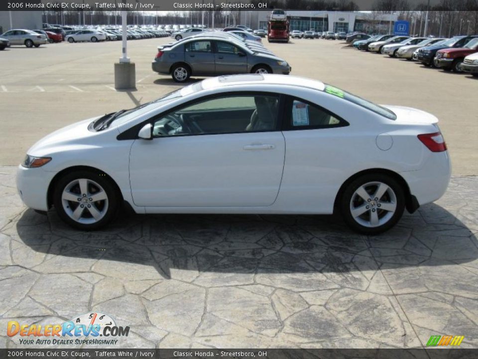 2006 Honda Civic EX Coupe Taffeta White / Ivory Photo #4