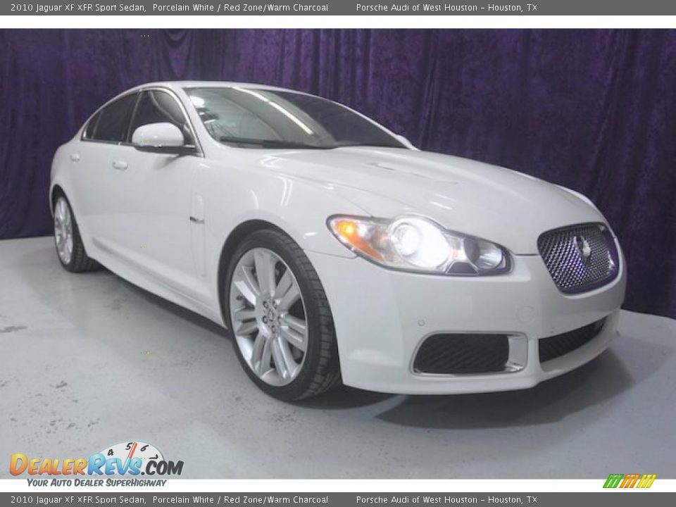 2010 Jaguar XF XFR Sport Sedan Porcelain White / Red Zone/Warm Charcoal Photo #1