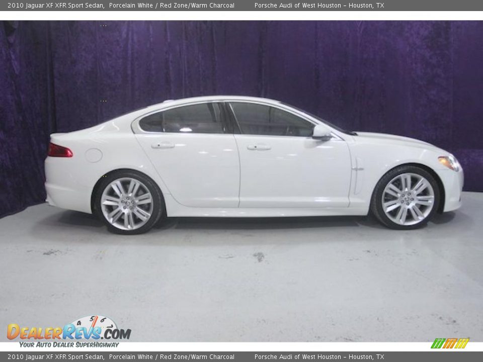 2010 Jaguar XF XFR Sport Sedan Porcelain White / Red Zone/Warm Charcoal Photo #2