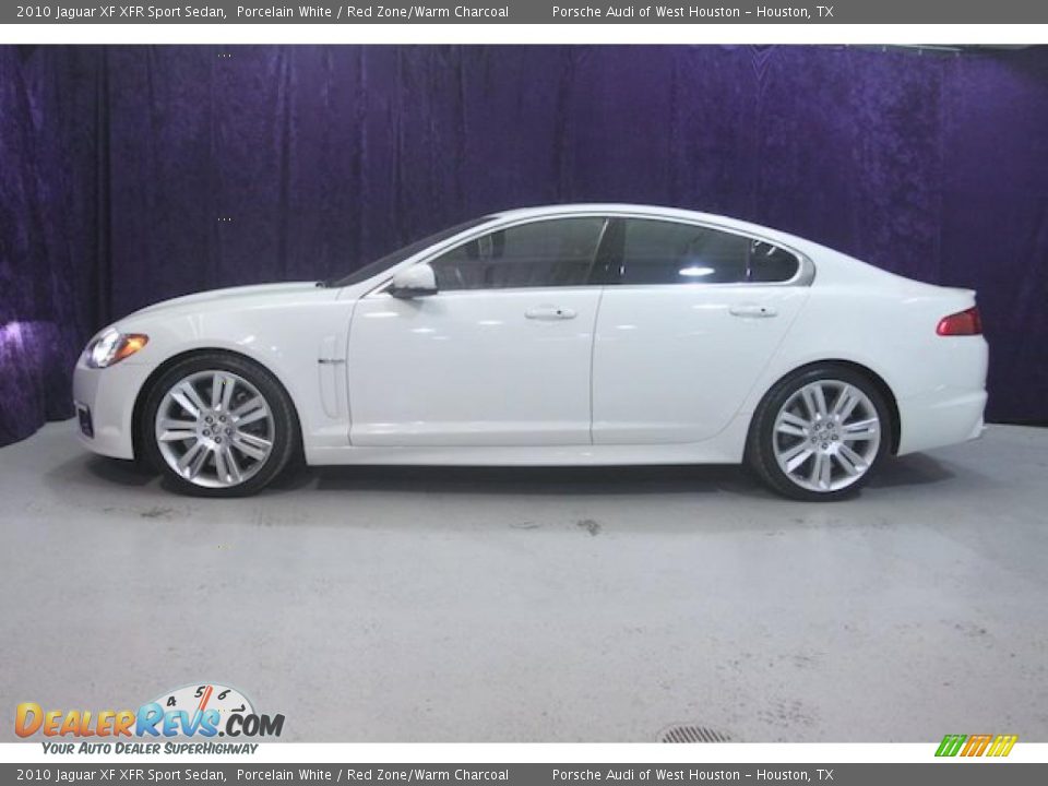 2010 Jaguar XF XFR Sport Sedan Porcelain White / Red Zone/Warm Charcoal Photo #3