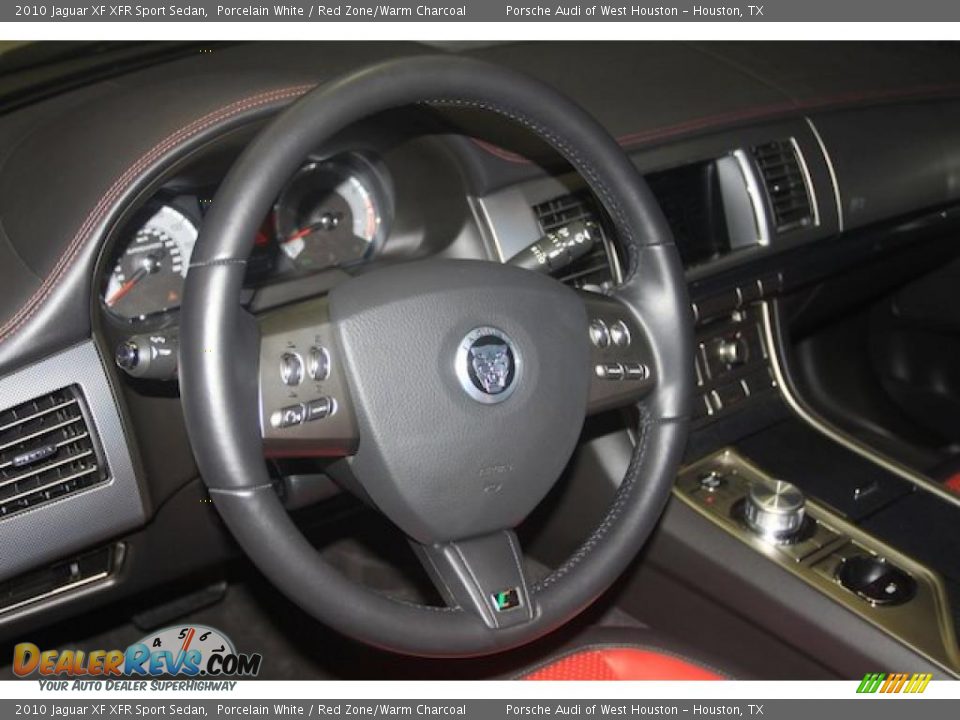 2010 Jaguar XF XFR Sport Sedan Porcelain White / Red Zone/Warm Charcoal Photo #22