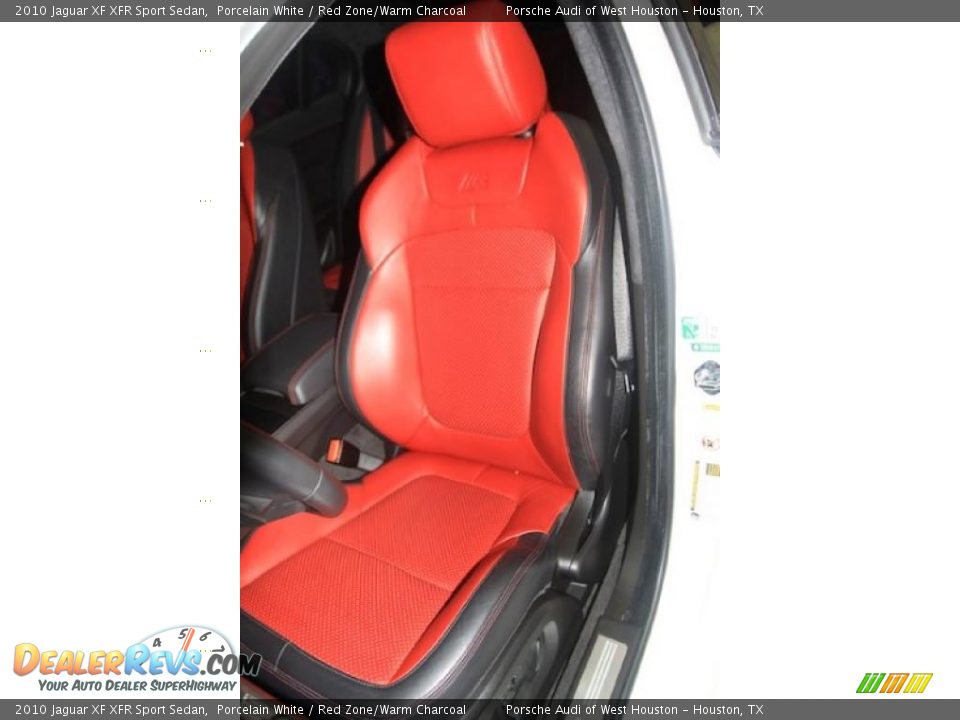 2010 Jaguar XF XFR Sport Sedan Porcelain White / Red Zone/Warm Charcoal Photo #25