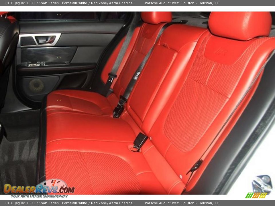 2010 Jaguar XF XFR Sport Sedan Porcelain White / Red Zone/Warm Charcoal Photo #35
