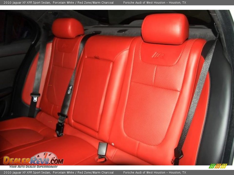 2010 Jaguar XF XFR Sport Sedan Porcelain White / Red Zone/Warm Charcoal Photo #36