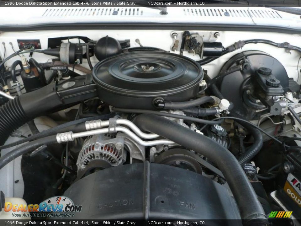 1996 Dodge Dakota Sport Extended Cab 4x4 Stone White / Slate Gray Photo #13