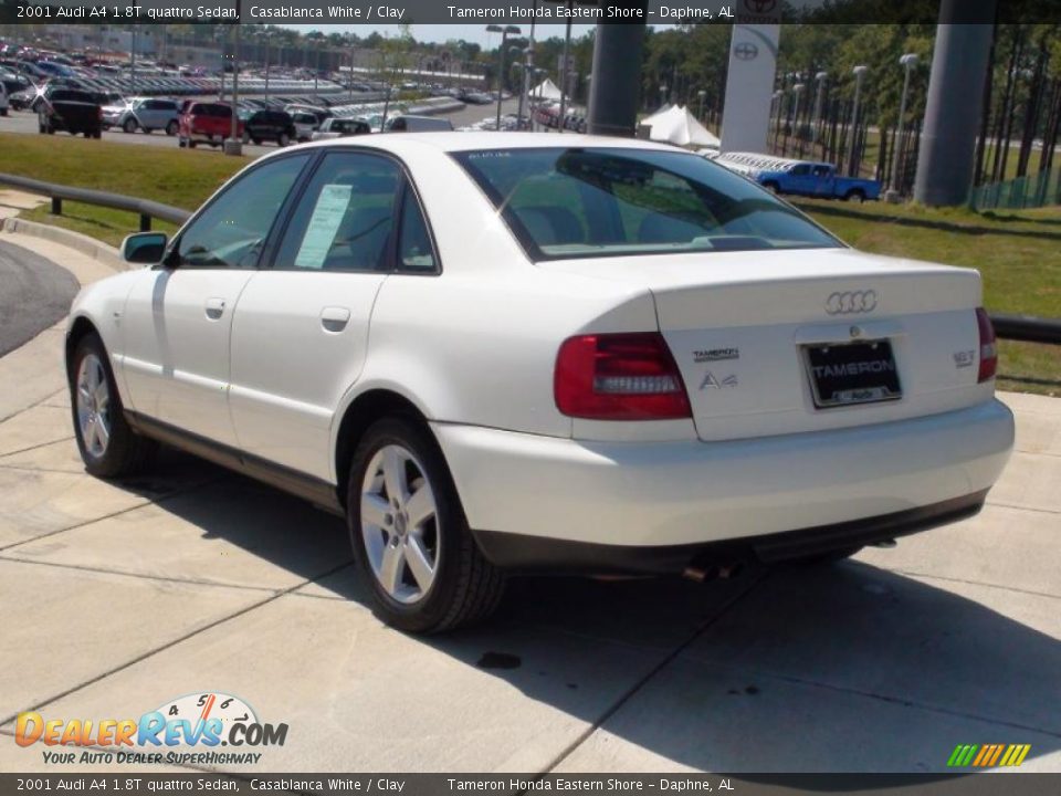2001 Audi A4 1.8T quattro Sedan Casablanca White / Clay Photo #8