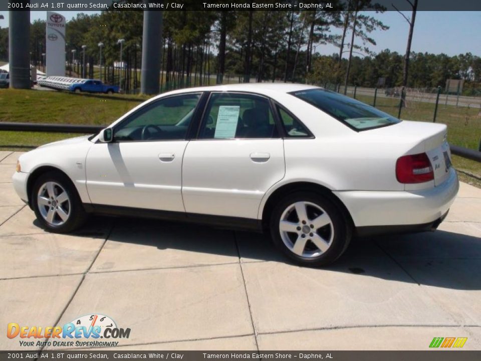 2001 Audi A4 1.8T quattro Sedan Casablanca White / Clay Photo #9