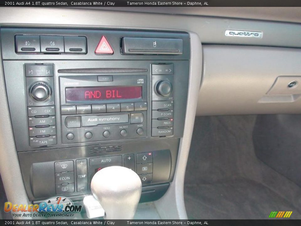 2001 Audi A4 1.8T quattro Sedan Casablanca White / Clay Photo #23