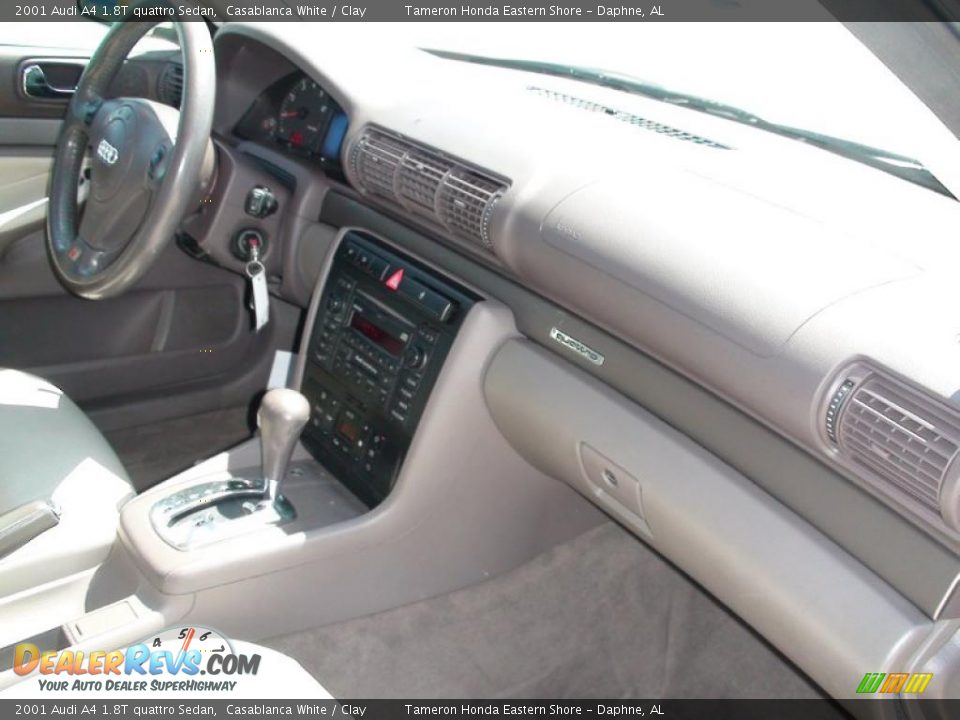 2001 Audi A4 1.8T quattro Sedan Casablanca White / Clay Photo #25