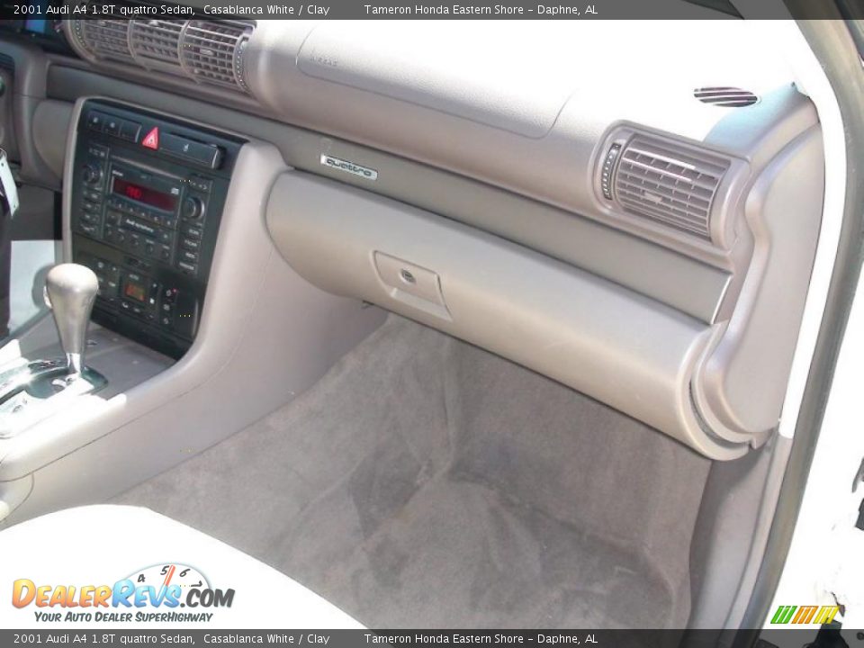 2001 Audi A4 1.8T quattro Sedan Casablanca White / Clay Photo #26