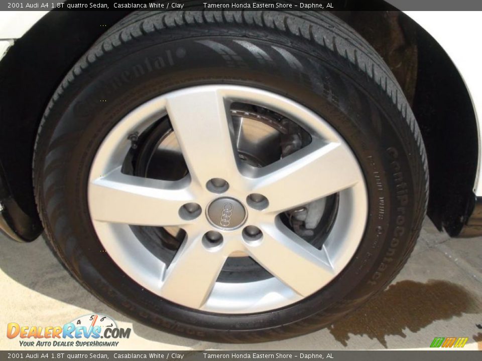 2001 Audi A4 1.8T quattro Sedan Casablanca White / Clay Photo #30
