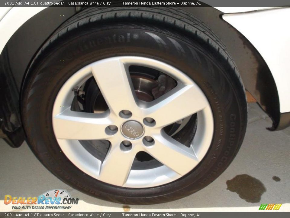 2001 Audi A4 1.8T quattro Sedan Casablanca White / Clay Photo #31
