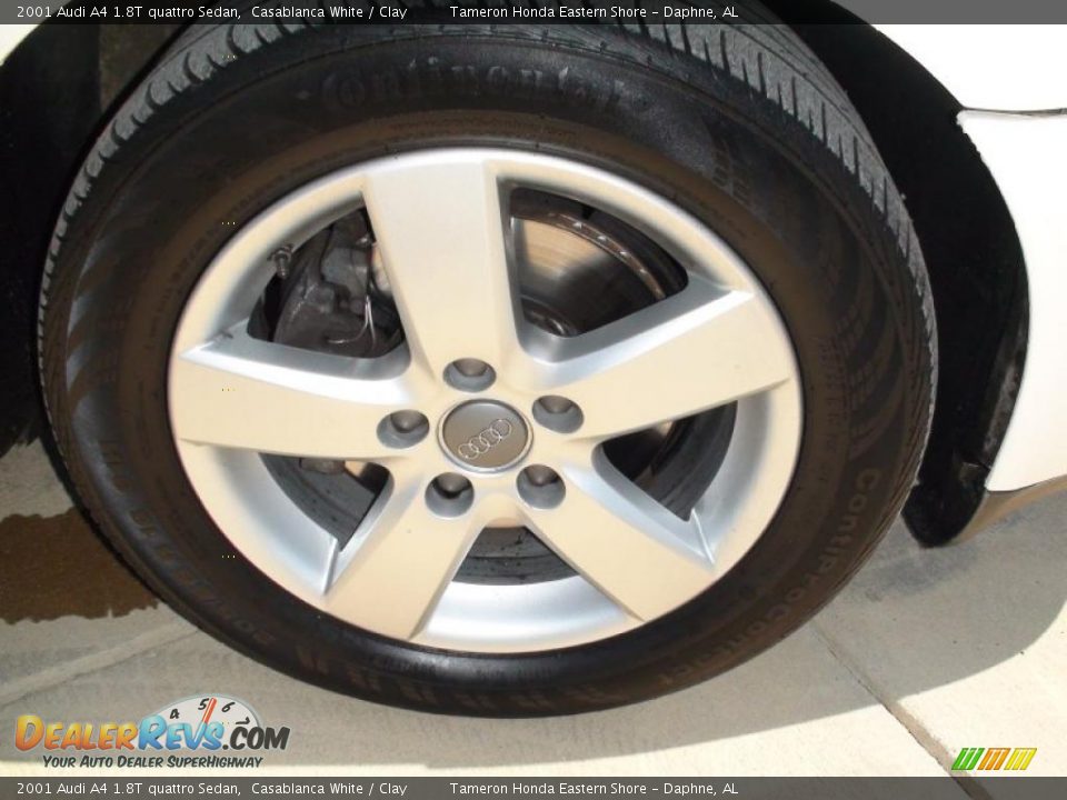 2001 Audi A4 1.8T quattro Sedan Casablanca White / Clay Photo #33