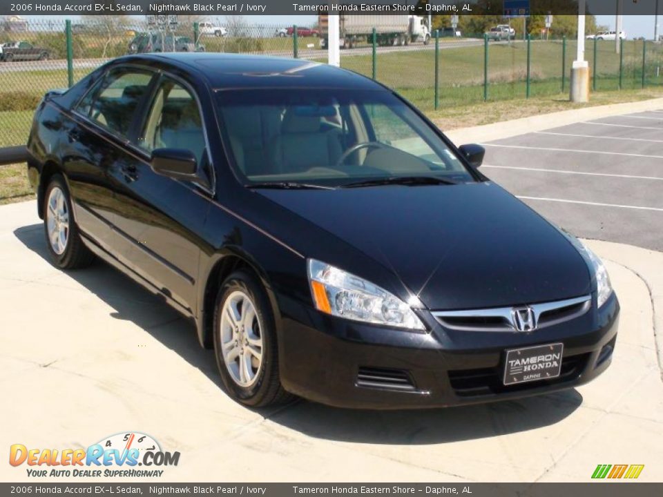 2006 Honda Accord EX-L Sedan Nighthawk Black Pearl / Ivory Photo #6