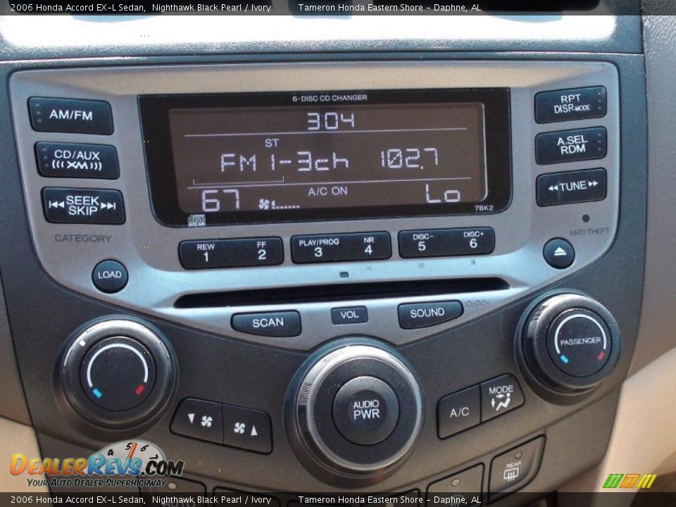 2006 Honda Accord EX-L Sedan Nighthawk Black Pearl / Ivory Photo #26