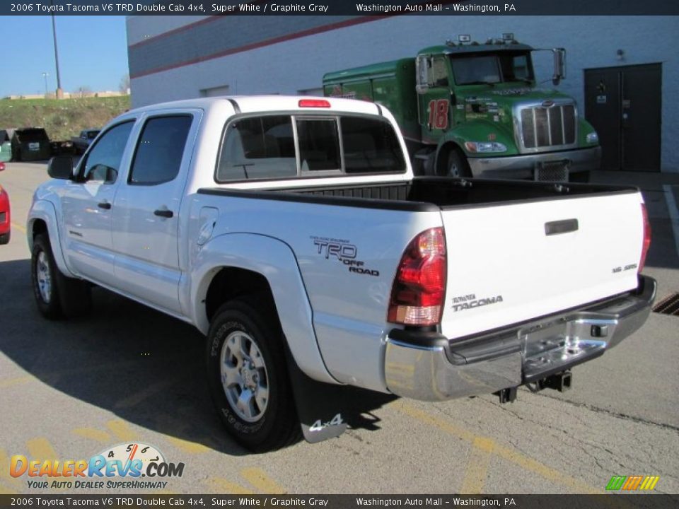 2006 Toyota Tacoma V6 TRD Double Cab 4x4 Super White / Graphite Gray Photo #4