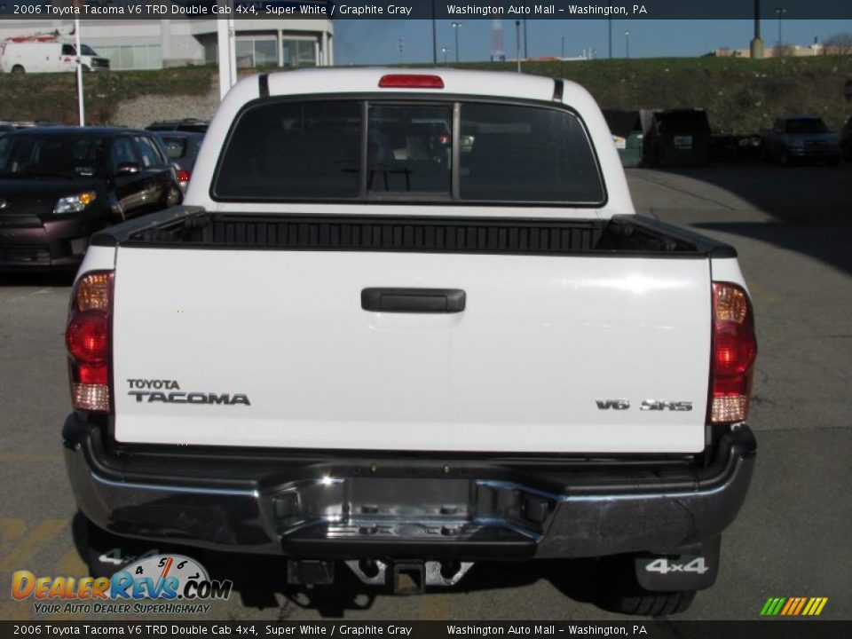 2006 Toyota Tacoma V6 TRD Double Cab 4x4 Super White / Graphite Gray Photo #5