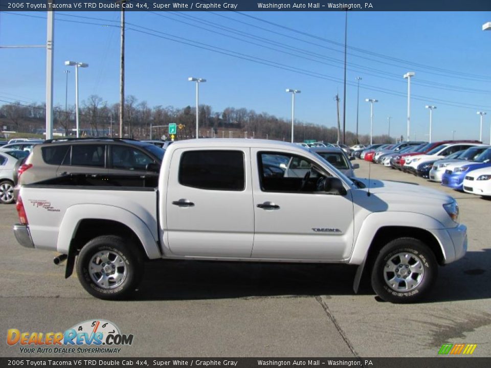 2006 Toyota Tacoma V6 TRD Double Cab 4x4 Super White / Graphite Gray Photo #8