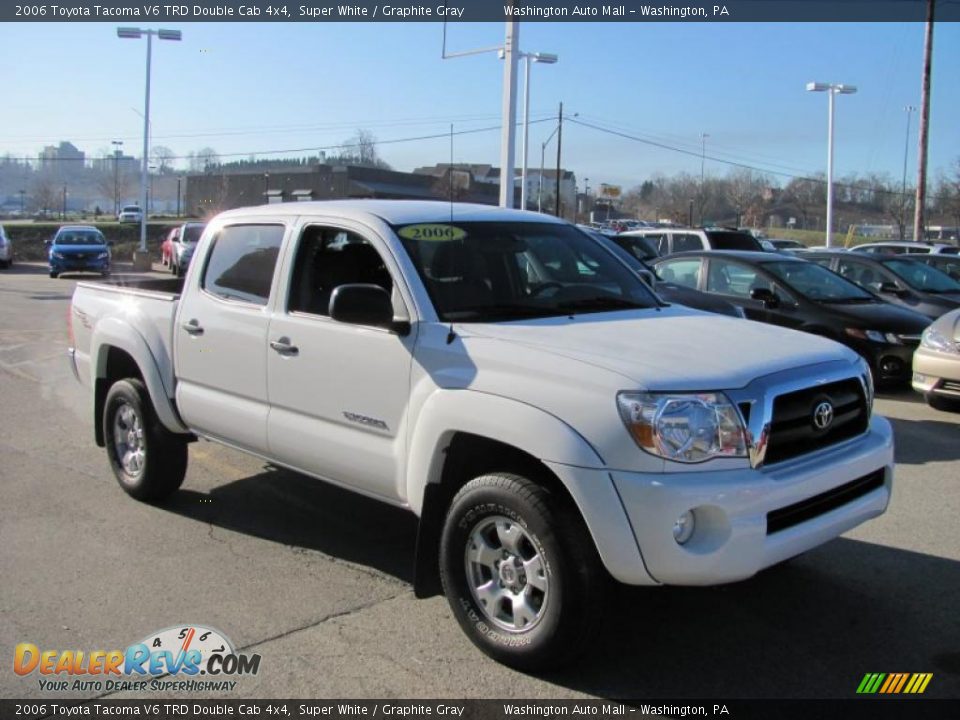 2006 Toyota Tacoma V6 TRD Double Cab 4x4 Super White / Graphite Gray Photo #9