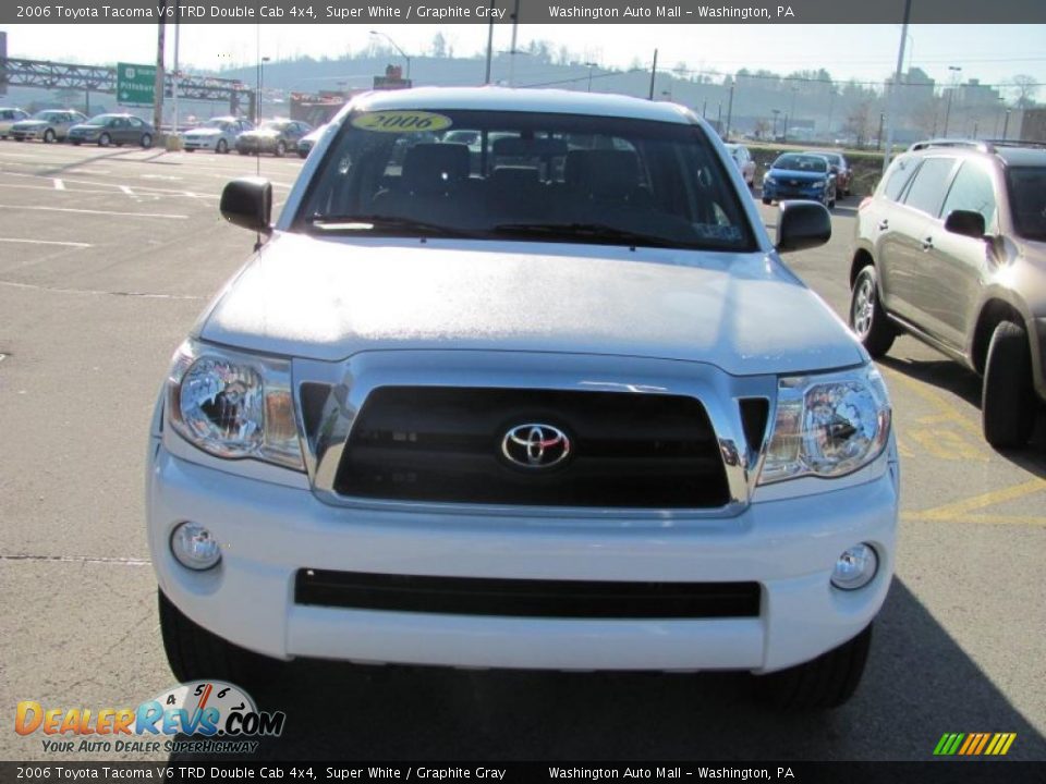 2006 Toyota Tacoma V6 TRD Double Cab 4x4 Super White / Graphite Gray Photo #10
