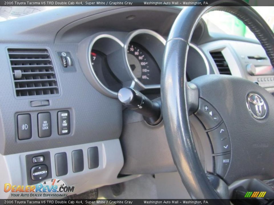 2006 Toyota Tacoma V6 TRD Double Cab 4x4 Super White / Graphite Gray Photo #14