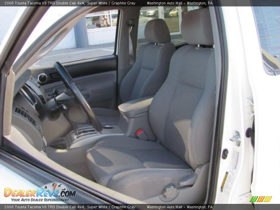 2006 Toyota Tacoma V6 TRD Double Cab 4x4 Super White / Graphite Gray Photo #15